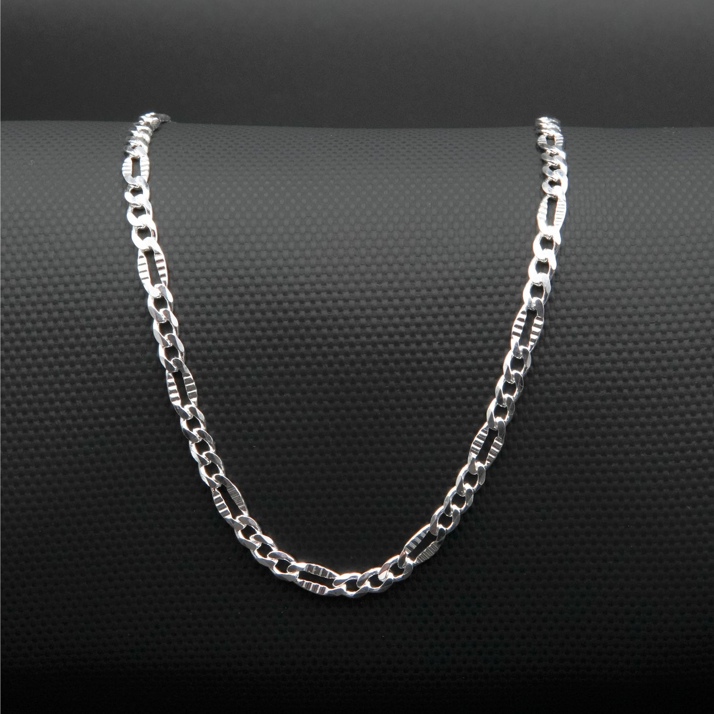 Cadena Cartier martillada 55, 60 y 65cm plata .925