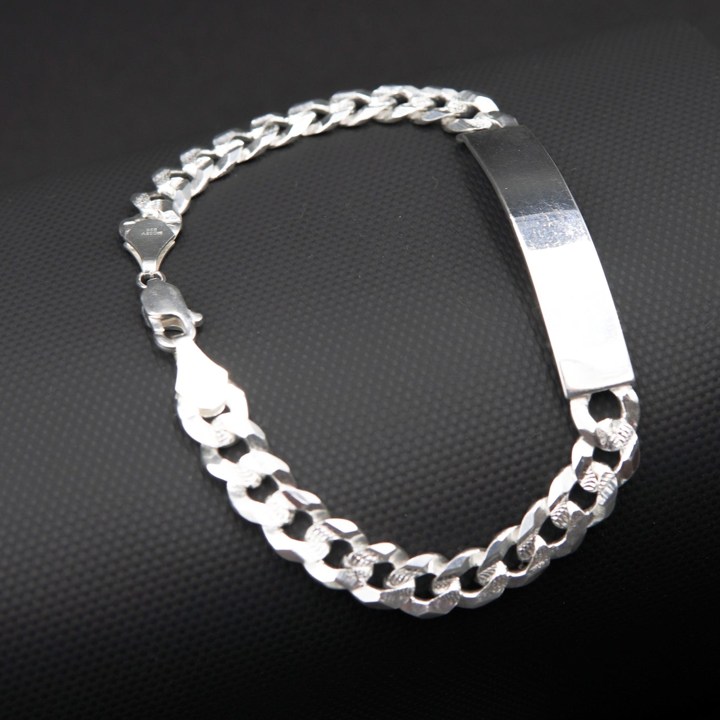 Pulsera Cubana con Placa 21cm, 22 cm