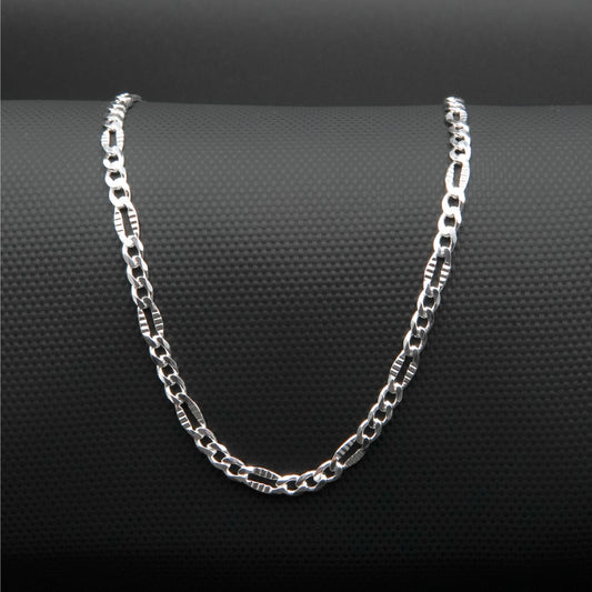 Cadena Cartier martillada 55, 60 y 65cm plata .925