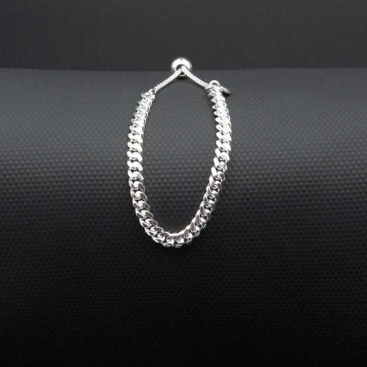 Pulsera dama Cubano Ajustable plata .925
