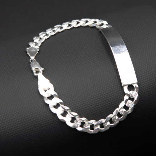 Pulsera Cubana con Placa 21cm, 22 cm