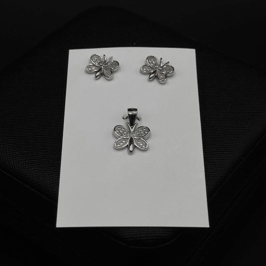 juego aretes mariposa